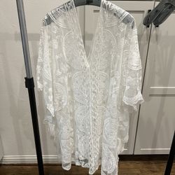 For The BRIDE! Swim Cover Up! White Size S/M