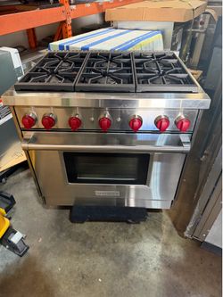 WOLF 36” STAINLESS STEEL ALL-GAS RANGE 🔥