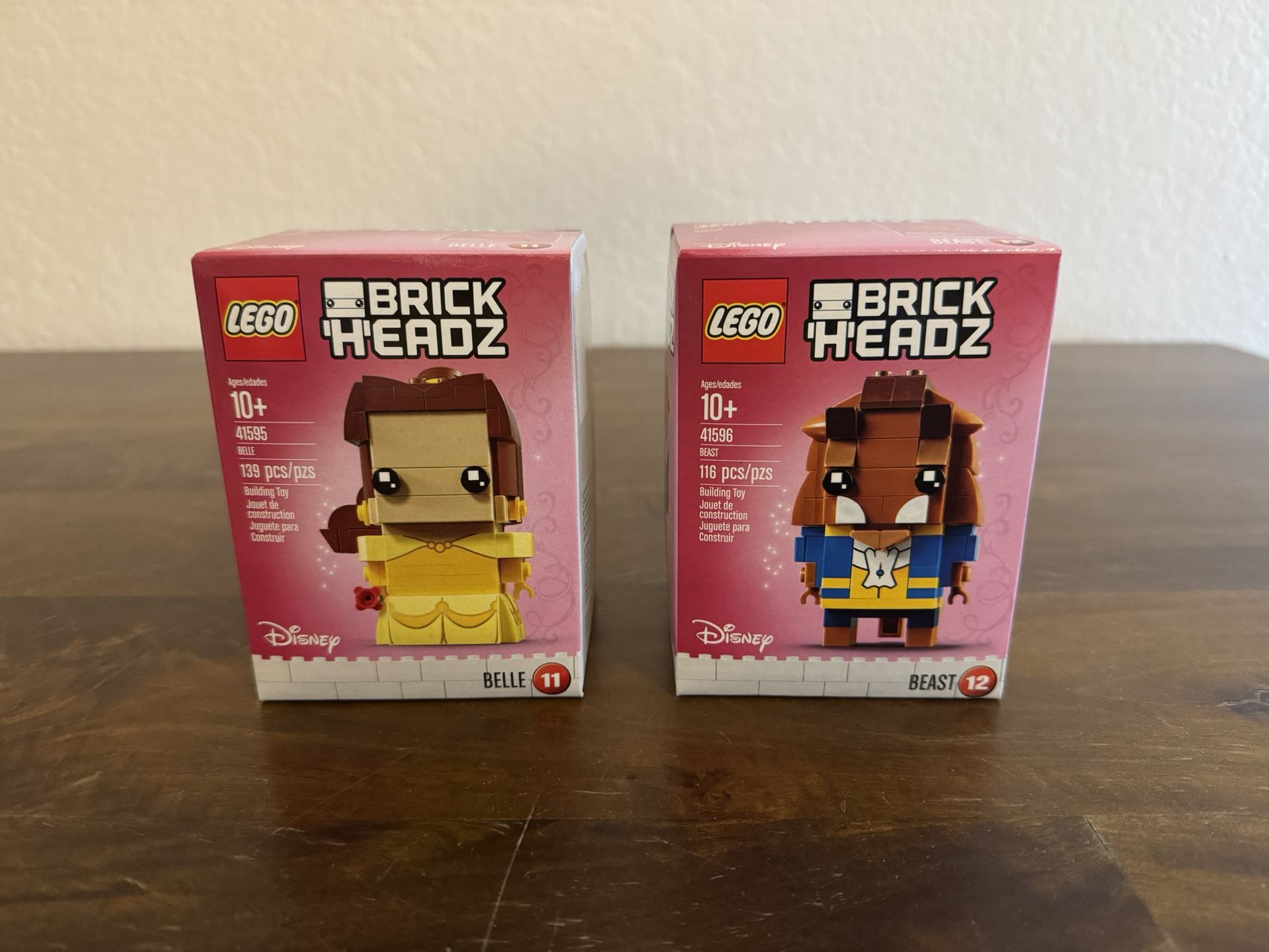 LEGO Disney BRICKHEADZ (41595 & 41596) Belle & Beast ~Brand New & Sealed~ Firm Price Pickup Only