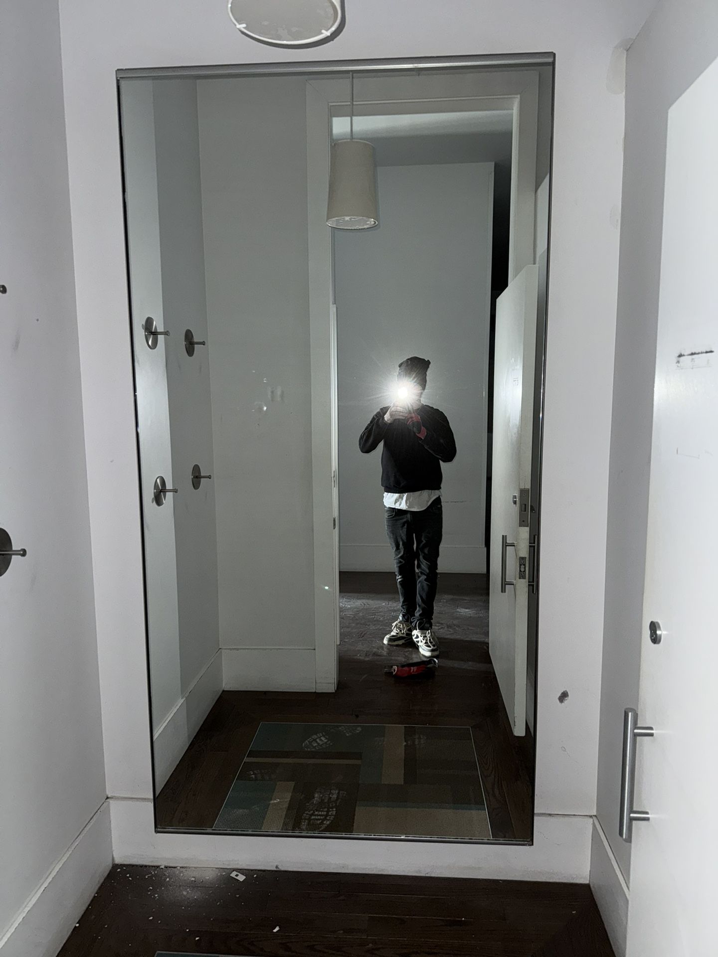 7 to 8 feet tall, massive mirrors with lights