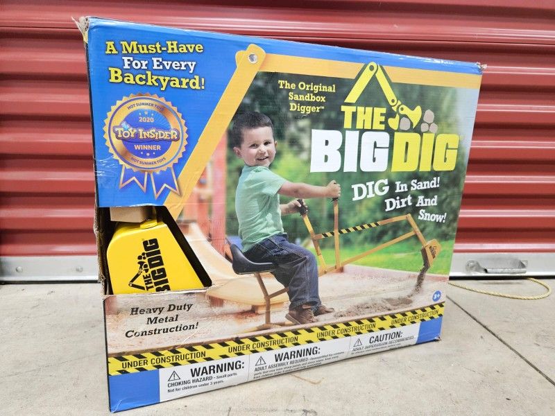 The Big Dig Sandbox Digger | Great for Sand, Dirt and Snow | Steel Outdoor Toy| Age 3+