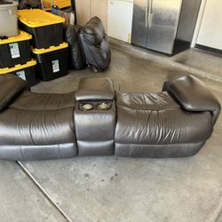Electric Reclining Leather Love Seat