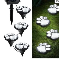 Animal paw print solar lights