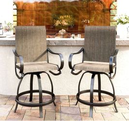 Brand New in box 2 of Outdoor Swivel Bar Stools, Counter Height