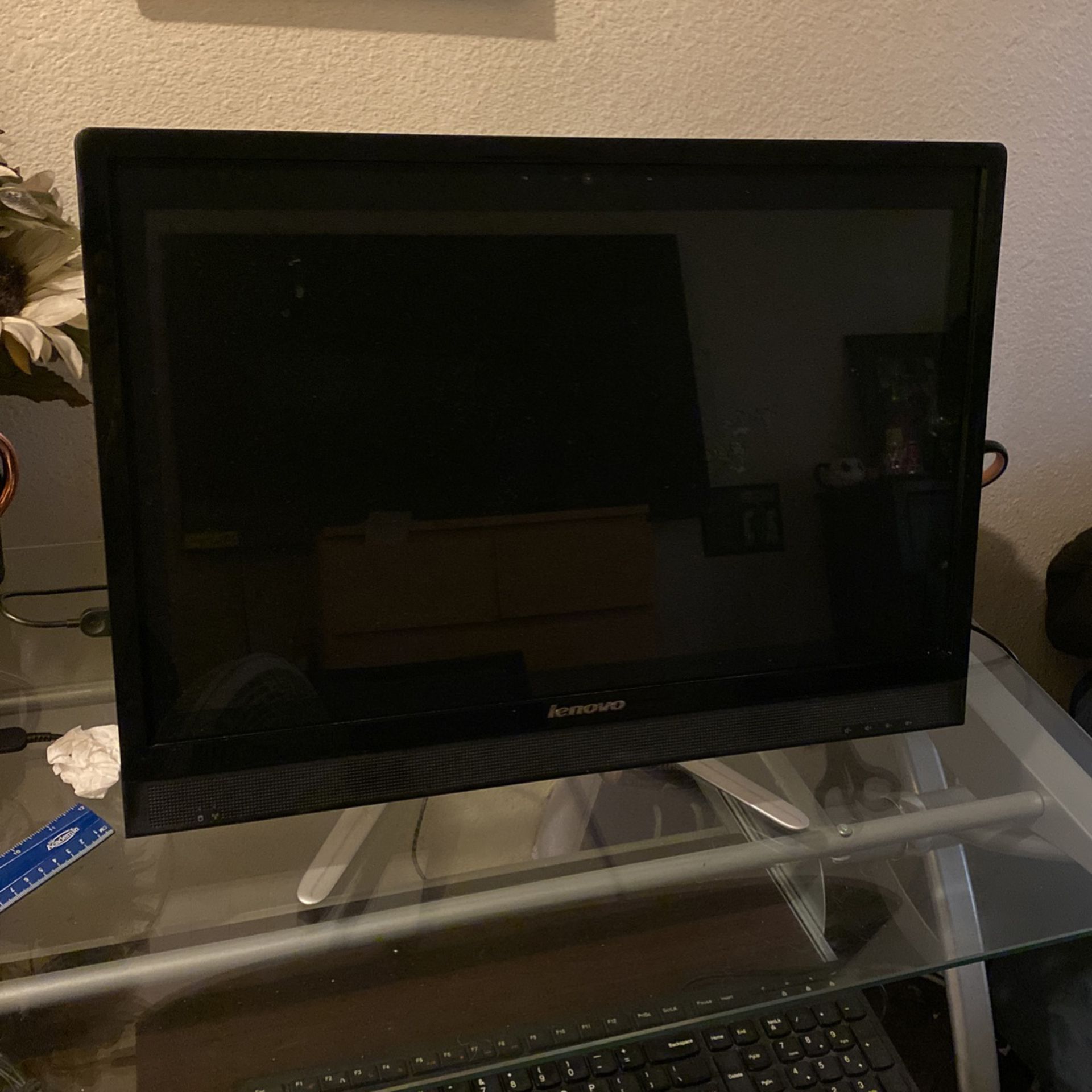 Lenovo 19.5  Monitor Dell printer With mouse And keyboard 