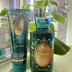 Bath & Body Works Jasmine Set (Body Wash + Body Cream) Disney Princess 🌿✨
