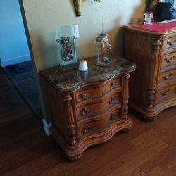 Dresser Up For Sale And Night Stand 