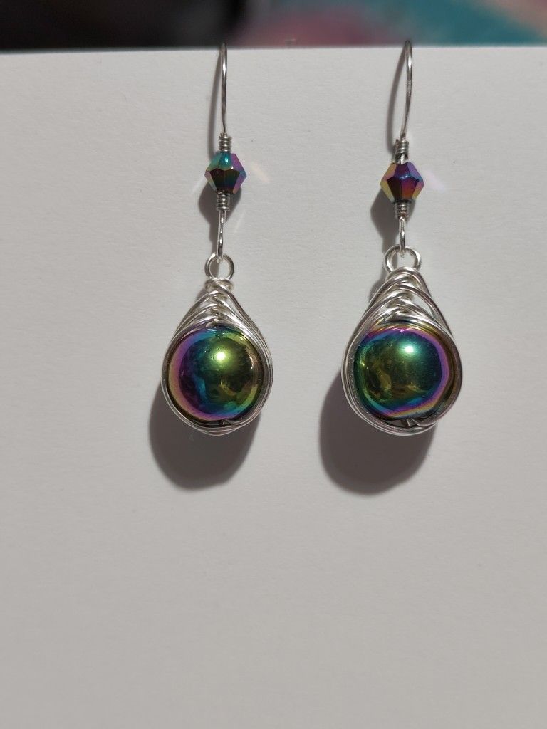 Multi Color Shimmer Earrings 