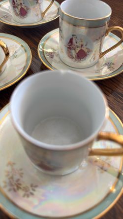Vintage Porcelain Demitasse Cup and Saucer Set