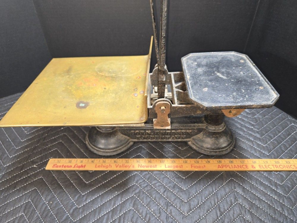 Antique Scale With Weights John Chatillon Cast Iron