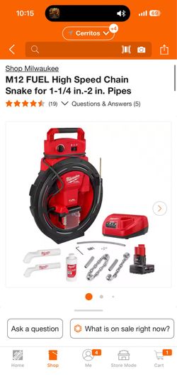 M12 FUEL High Speed Chain Snake for 1-1/4 in.-2 in. Pipes