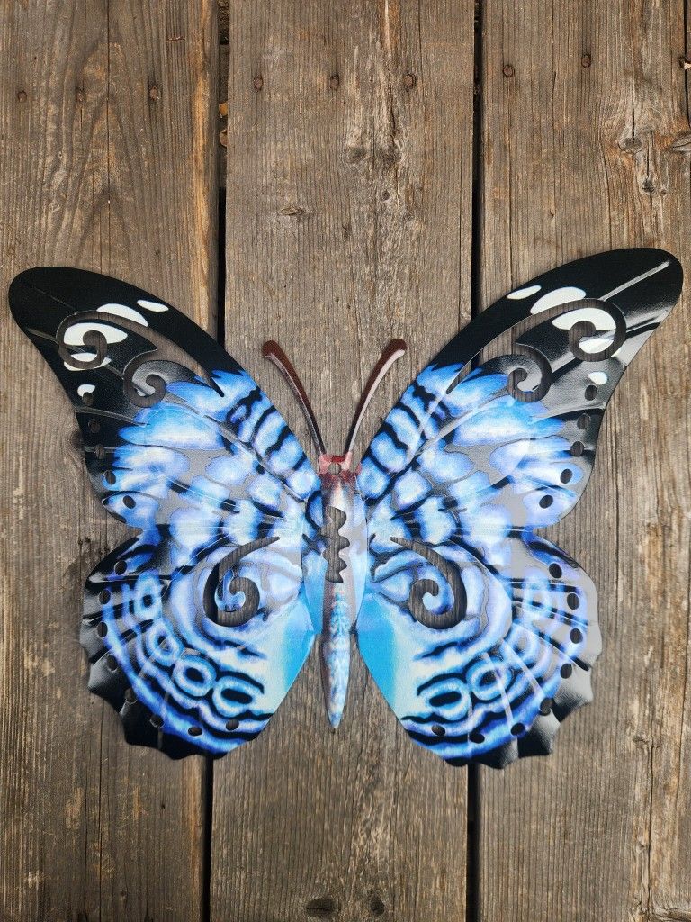 Metal Butterfly-MARBLED, Dim: 14" L x 10.5" H