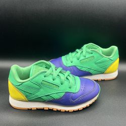 Reebok Classic Leather “Dessert Pack” Green Purple Shoes - Kids Toddler Size 10