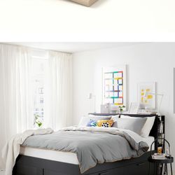 IKEA BRIMNES
Queen Bed frame with storage & headboard