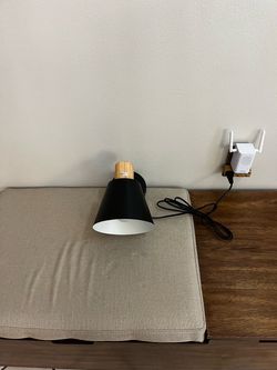 Black Metal Wall Lamp , 💡 Included , Plug 🔌 in Wall ( Only One )!