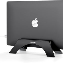 Laptop Stand, [Space Saver & Firmly Stable] Laptop Holder for Desk Compatible with MacBook and Other Notebooks Thickness Less Than 0.69" to Organize W