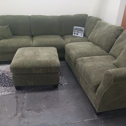 4pcs Sectional Sofa w/ottoman