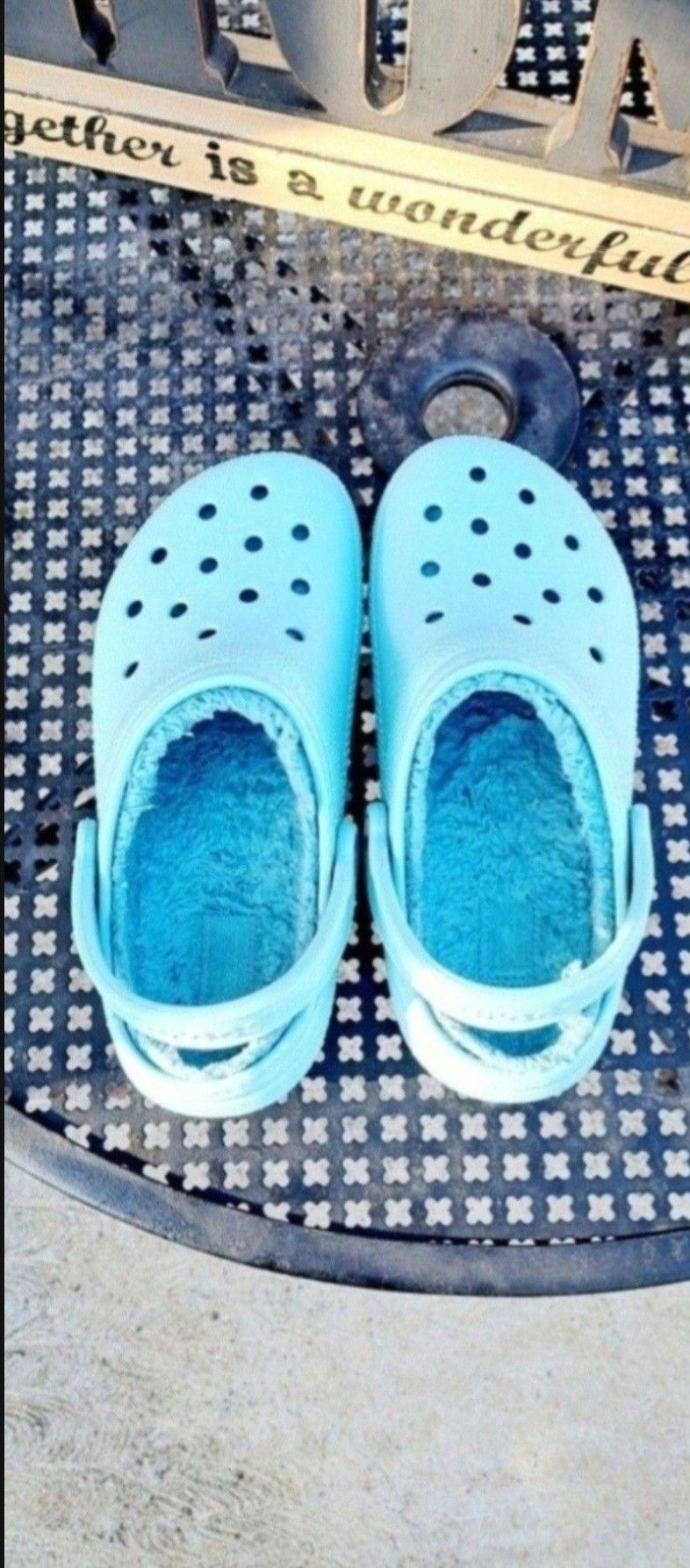 Classic Lined Crocs Size 8