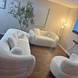 Sofá Y Loveseat Boucle Minimalista. Super Offer. Ask For Price ‼️‼️