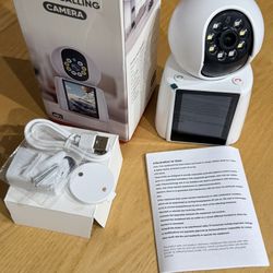 Brand New 2K Smart Home Camera with Screen – AI Tracking & Two-Way Audio