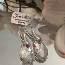 E124- Beautiful Swarovski Earrings Baroque 