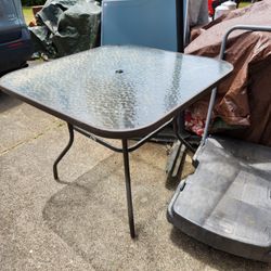 Patio table with umbrella