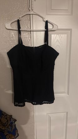 Torrid Black Cami Tank Top with Lace Hem