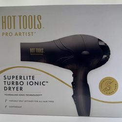 Hot Tools Pro Signature 1875W Turbo Ionic Hair Dryer Black with Concentrator