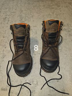 TIMBERLAND WATERPROOF 6"MOC ANTI-FATIGUE COMPOSITE ROUND STEEL TOE LACE UP BOOTS
