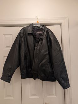 Black leather lined jacket