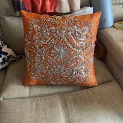 Beautiful Beaded And Sequin Pillow