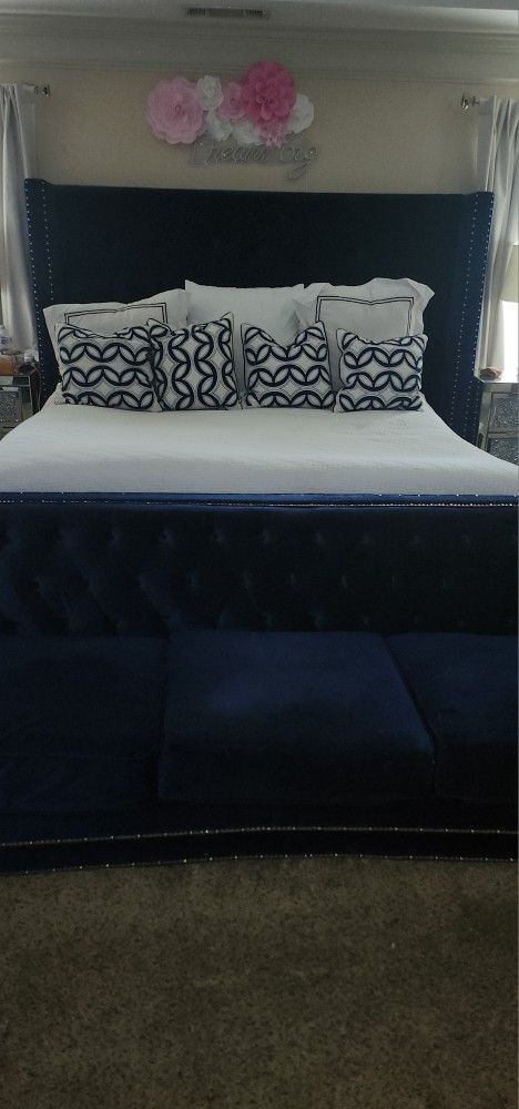 King Size Bed Frame and Matching Sofa