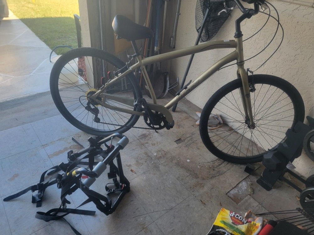 Bicycle And Bike Rack