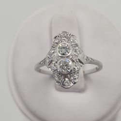 Platinum Vintage Victorian 0.50ctw Diamond Ring