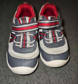 Stride Rite Boys Toddler Shoes Velcro, Red/Gray 7W