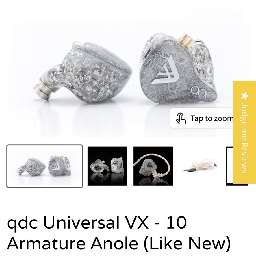 qdc universal Anole vx 10 excellent condition 