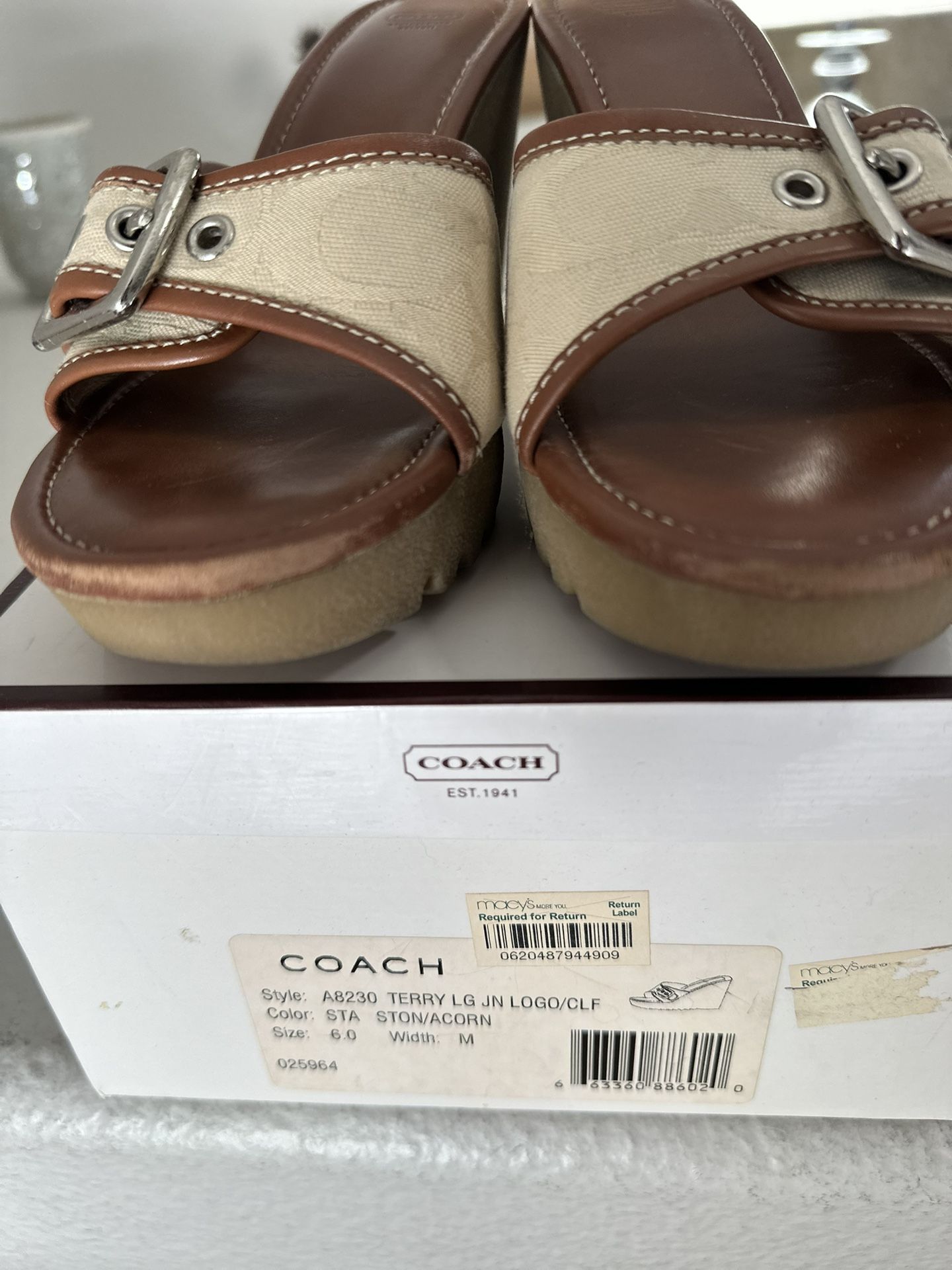 Preloved Coach Size 6M Wedges