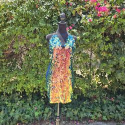 Hustler Hollywood Low Cut Tear Drop Sequin Mini Dress