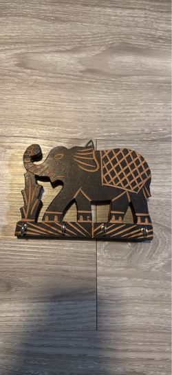 Elephant wall hook decor