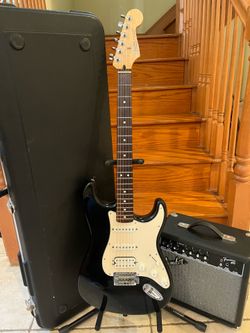 Fender MIM Stratocaster w/ Hardshell Case, Fender Amp