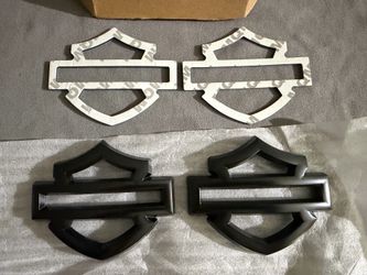 Harley Davidson CVO Emblems, Black Metal (New)