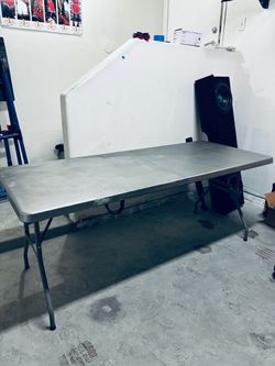 6-Foot Folding Silver Party Table