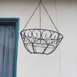 Rod Iron Hanging Plant Holder