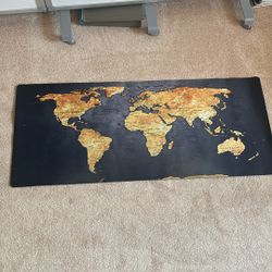47x19 1/2 World Map Desk Pad