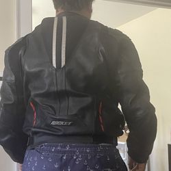 Motorcycle Jacket And Riding Gloves 