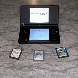 Black Nintendo Dsi With Best Mario Games 
