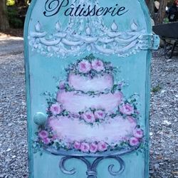 Hand Painted Shabby Chick Patisserie Bakery Art