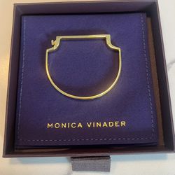 New! Monica Vinader 18k Gold Vermeil Thin Bangle