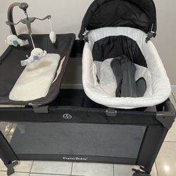 Babe 4-in-1 Baby Playard with Bassinet & Changing Table