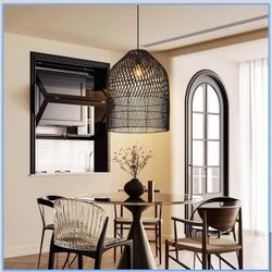 Brand New Large Boho Black Pendant Light Chandelier 